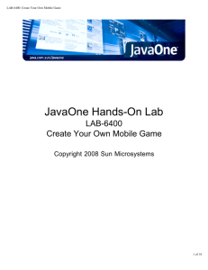 LAB-6400: Create Your Own Mobile Game