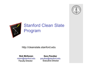 Stanford Clean Slate Program