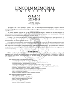 LMU Undergraduate Catalog 2013-2014 revised 3-17-14