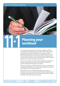 Topic guide 11.1: Planning your workload