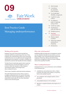 Best Practice Guide Managing underperformance