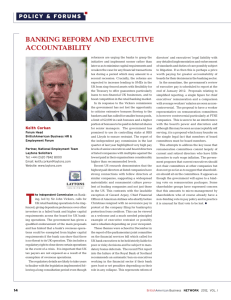 banking reform and executive accountability