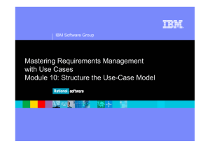 Structure the Use-Case Model