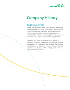 Company History - Air Products and Chemicals, Inc.
