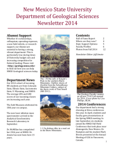 Newsletter - NMSU: Geological Sciences