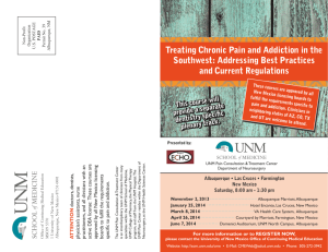 Treating Chronic Pain and Addiction in the Southwest: Addressing