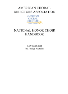 honor choirs - American Choral Directors Association