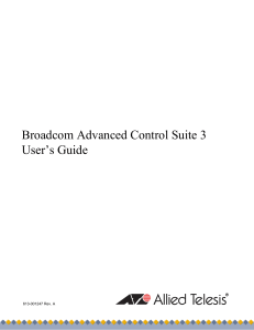 Broadcom Advanced Control Suite 3 User's Guide