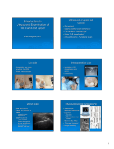 Introduction to Ultrasound Examination of the Hand and upper