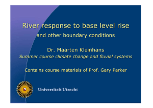 River response to base level rise