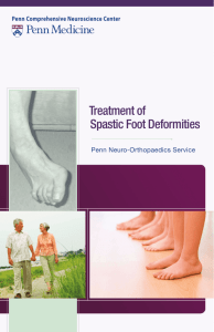 Treatment of Spastic Foot Deformities