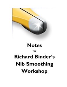 Nib Smoothing Workshop Notes