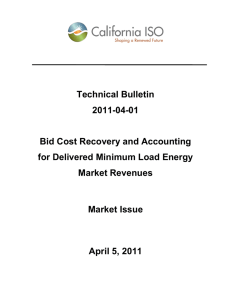 Bid Cost Recovery and Accounting for Delivered