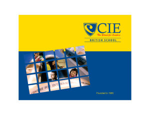 CIE-brochure - Centre for International Education