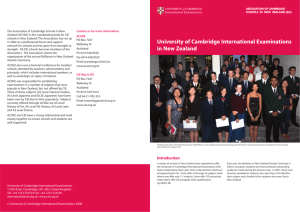 University of Cambridge International Examinations in New