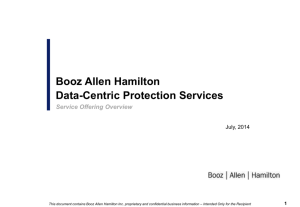 Booz Allen Hamilton Data-Centric Protection Services