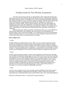Grading Guide for Part-Writing Assignments