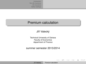 Premium calculation