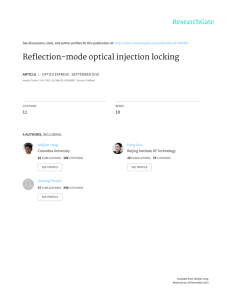 Reflection-mode optical injection locking