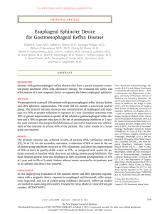Esophageal Sphincter Device for Gastroesophageal Reflux Disease