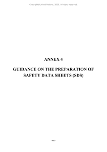 annex 4 guidance on the preparation of safety data sheets (sds)