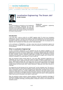Localization Engineering: The Dream Job?