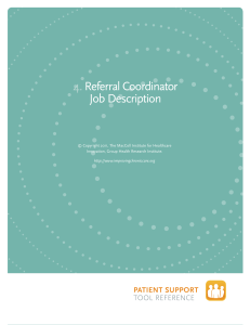 4. Referral Coordinator Job Description