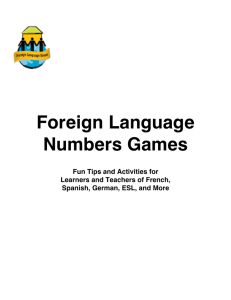 Foreign Language Numbers Games