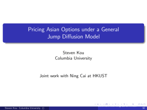 Pricing Asian Options under a General Jump Diffusion Model