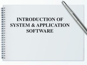 introduction of system & application software