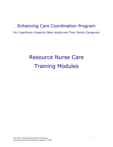 Resource Nurse Care Training Modules