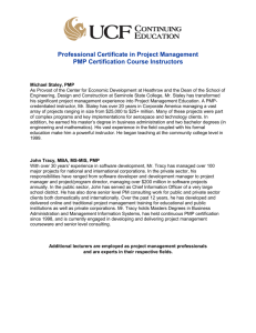 Professional Certificate in Project Management PMP