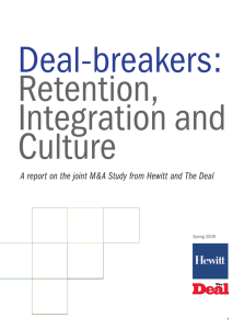 Deal-breakers: Retention, Integration & Culture
