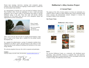 Haliburton's Abbey Gardens Project