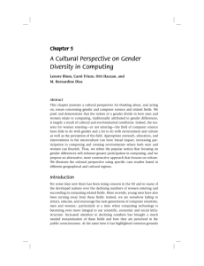 A Cultural Perspective on Gender Diversity in Computing