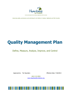 Quality Management Plan - Florida's Center for Child Welfare