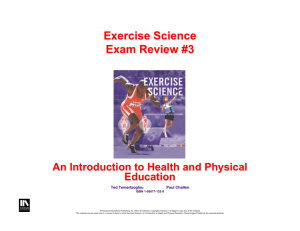 Exam review #4 Exercise Science (R)