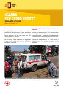 Selected experience: Uganda Red Cross Society