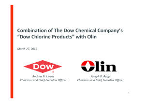 The Dow Chemical Company and Olin Corporation Announcement