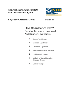 One Chamber or Two? - National Democratic Institute