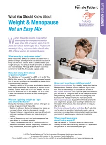 Weight & Menopause - Premier Care for Women