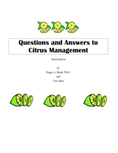 Questions and Answers to Citrus Management