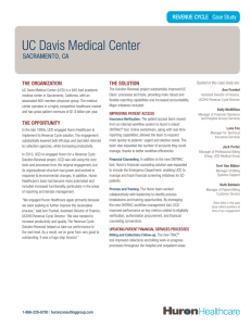 UC Davis Medical Center - Huron Consulting Group