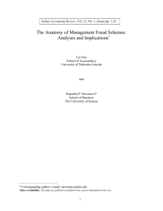 The Anatomy of Management Fraud Schemes