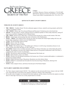 QUICK FACTS ABOUT ANCIENT GREECE TIMELINE OF ANCIENT