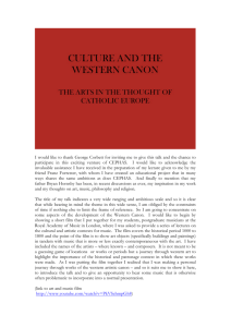 Culture and the Western Canon