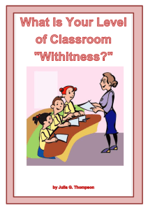 What Is Your Level of Classroom "Withitness?"