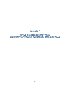 Appendix F ACTIVE SHOOTER EXCERPT FROM UNIVERSITY OF