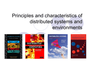 Principles and characteristics of distributed systems and environments
