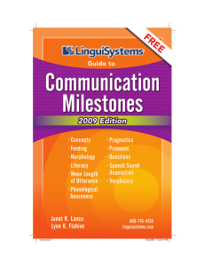 Guide to Communication Milestones